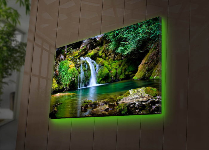 Wallity Lienzo Decorativo Iluminado con LEDs 45 x 70 cm Multicolor Wallity Lienzo Decorativo Iluminado con LEDs 45 x 70 cm Multicolor